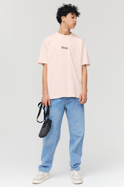 T-shirt message brodé