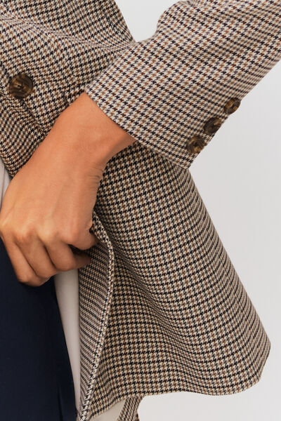 Veste blazer carreaux polyester recyclé