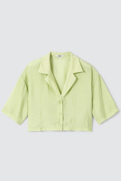 Chemise satinée boxy
