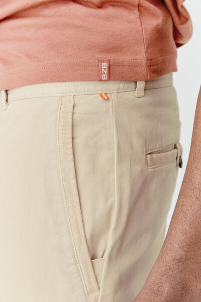Pantalon chino ajusté en coton Bio