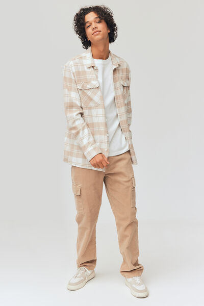 Pantalon cargo velours