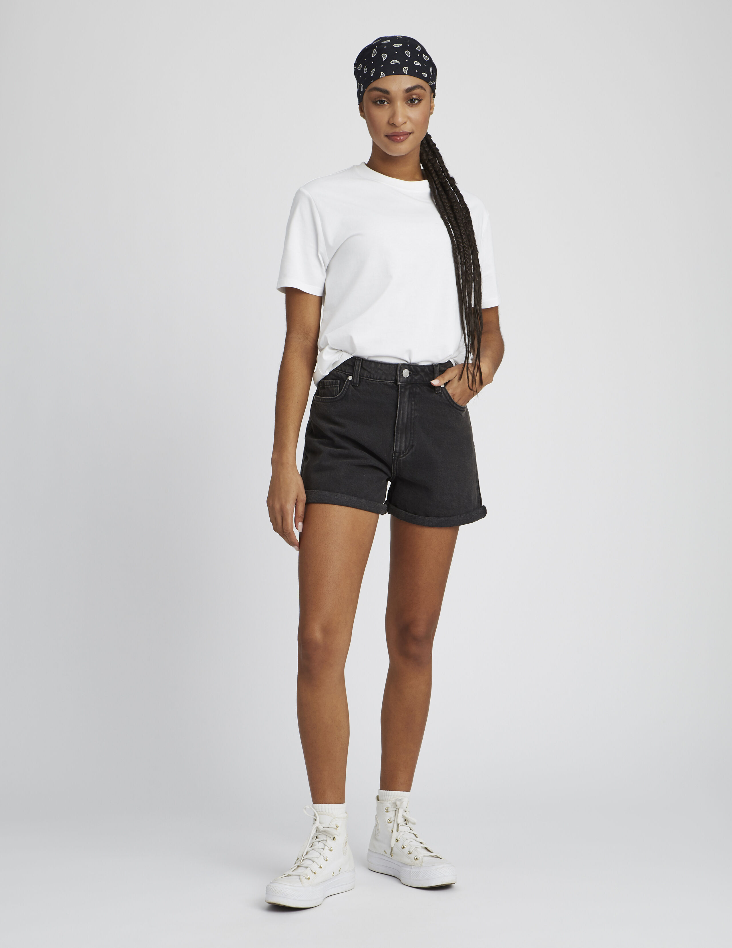 Short femme shop jean noir