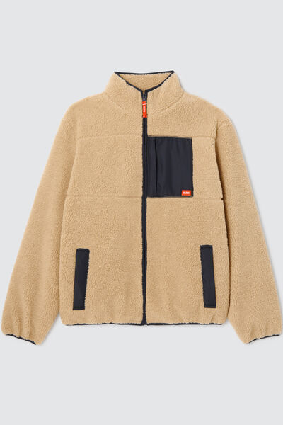 Blouson zippé sherpa