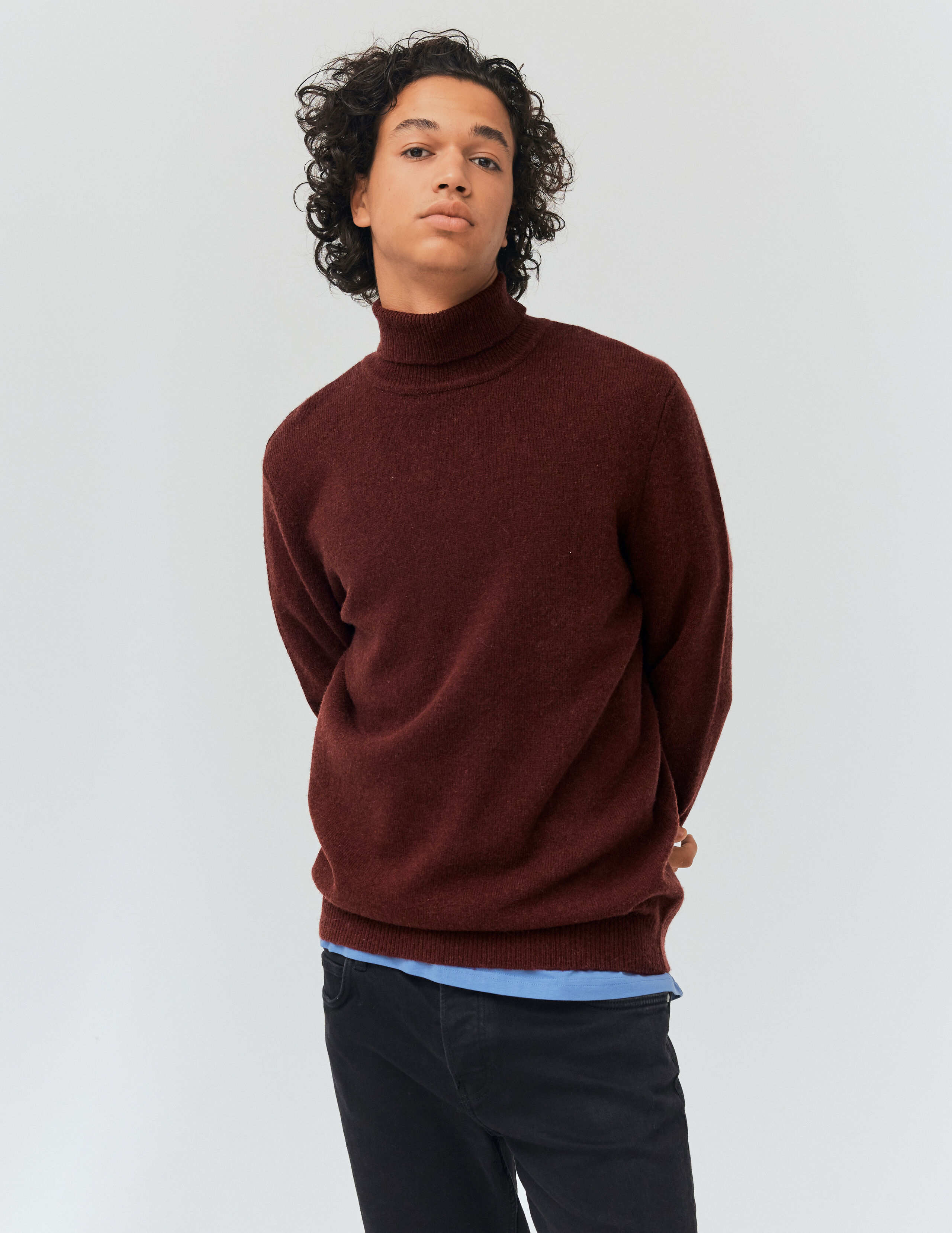 Pull col roul Bordeaux homme BZB