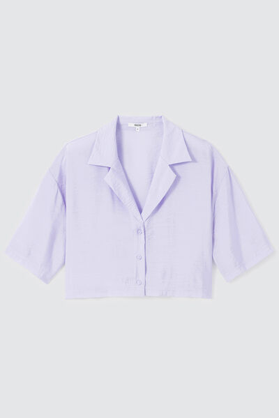 Chemise satinée boxy