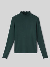 T-shirt col montant uni