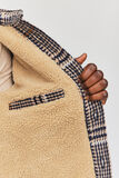 Veste surchemise à carreaux en laine sherpa