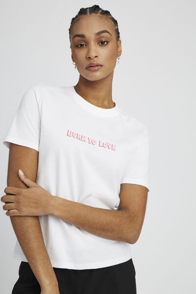 T-shirt imprimé "Born to Love"