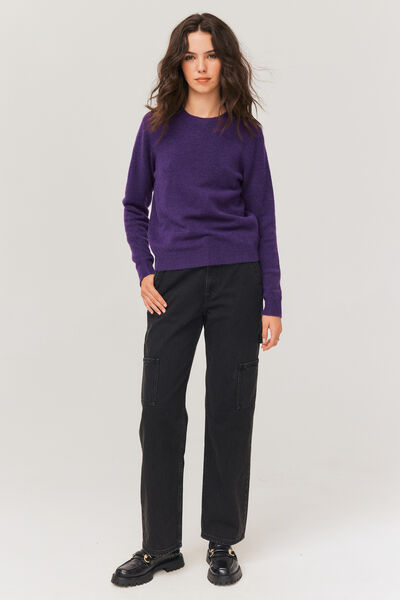 Pull col rond uni