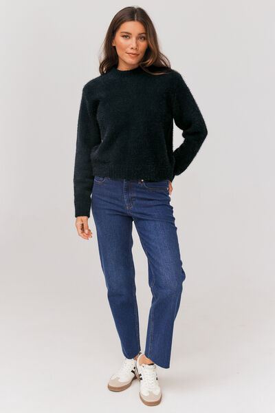 Pull maille col rond