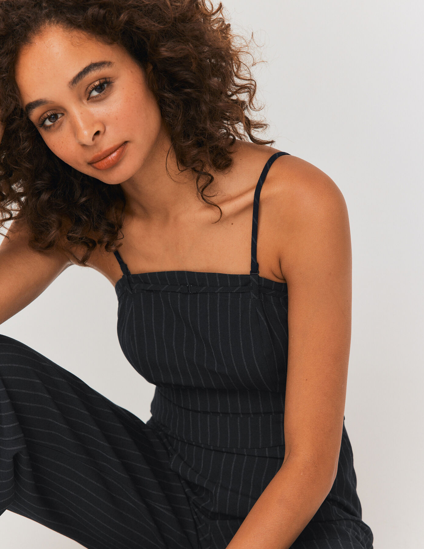 Combinaison pantalon bustier à rayures