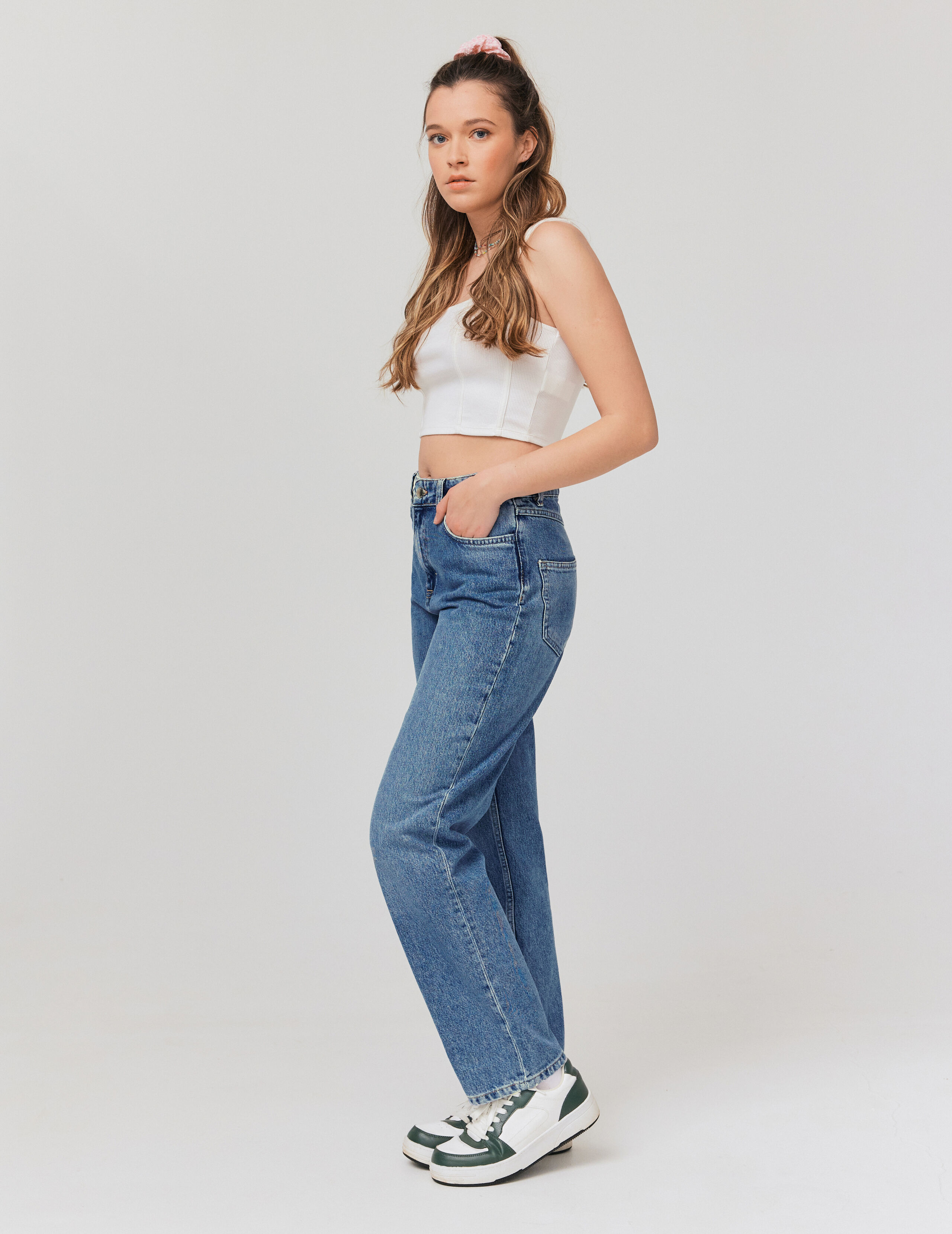 Jean boyfriend femme taille basse sales
