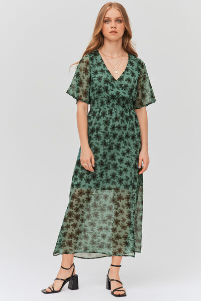 Robe longue imprim&eacute;e