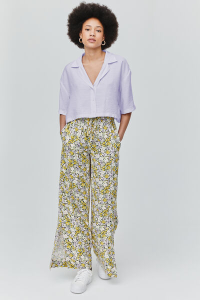Chemise satinée boxy