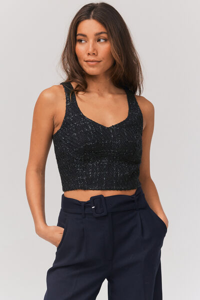Top corset en tweed