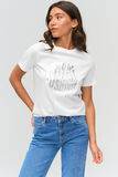 T-shirt imprimé argenté