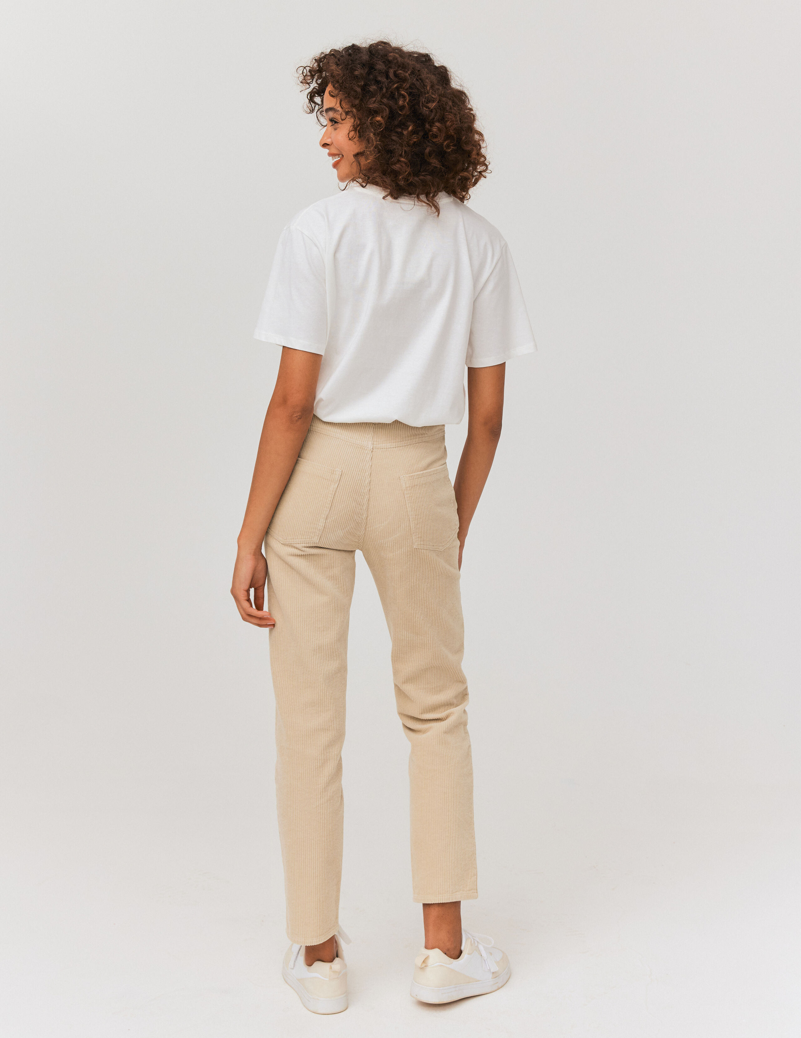 Pantalon mom on sale velours cotelé