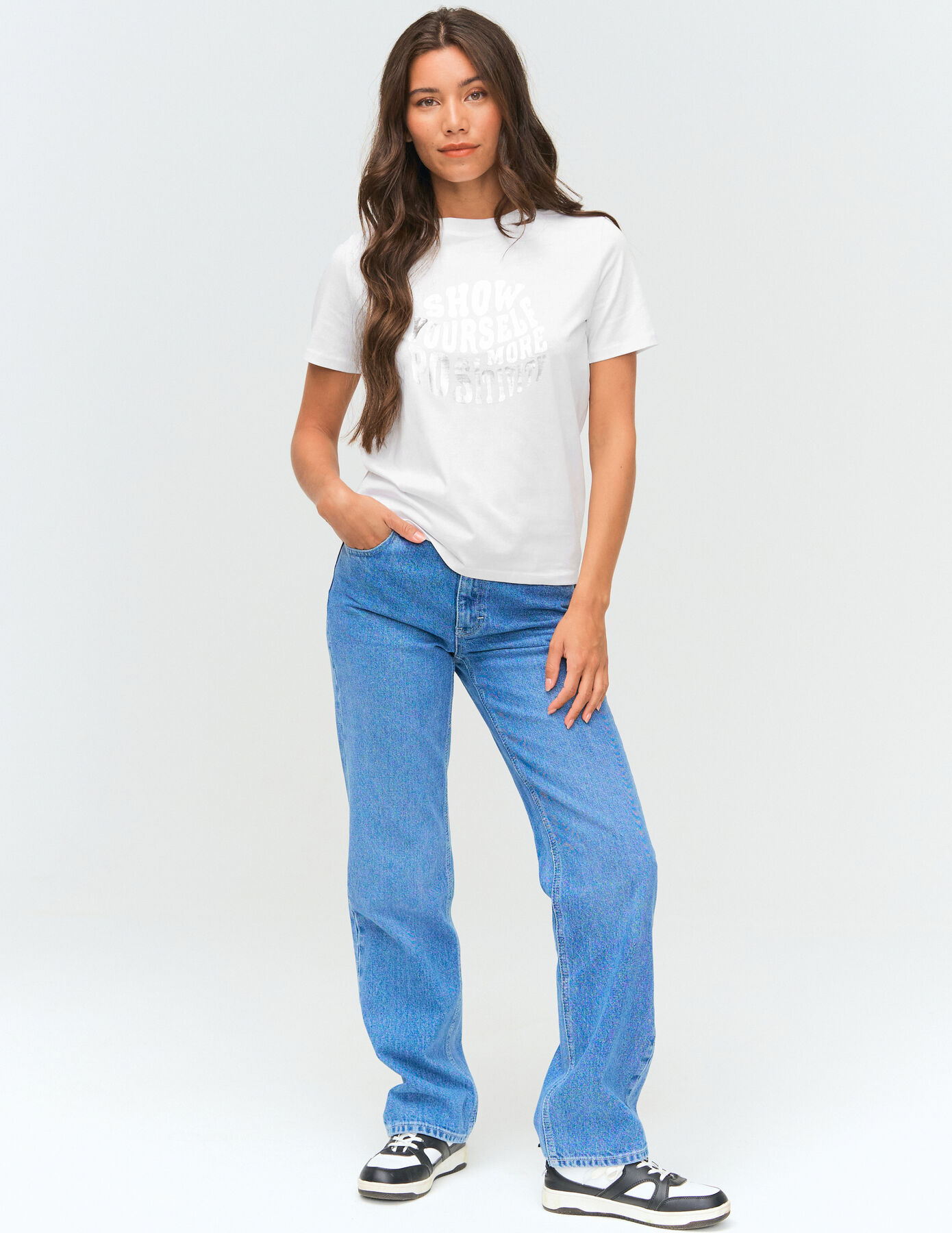 T-shirt imprimé argenté