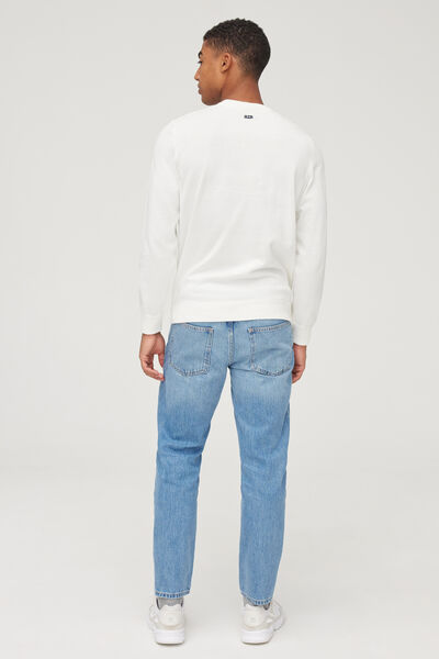 Pull jacquard placé