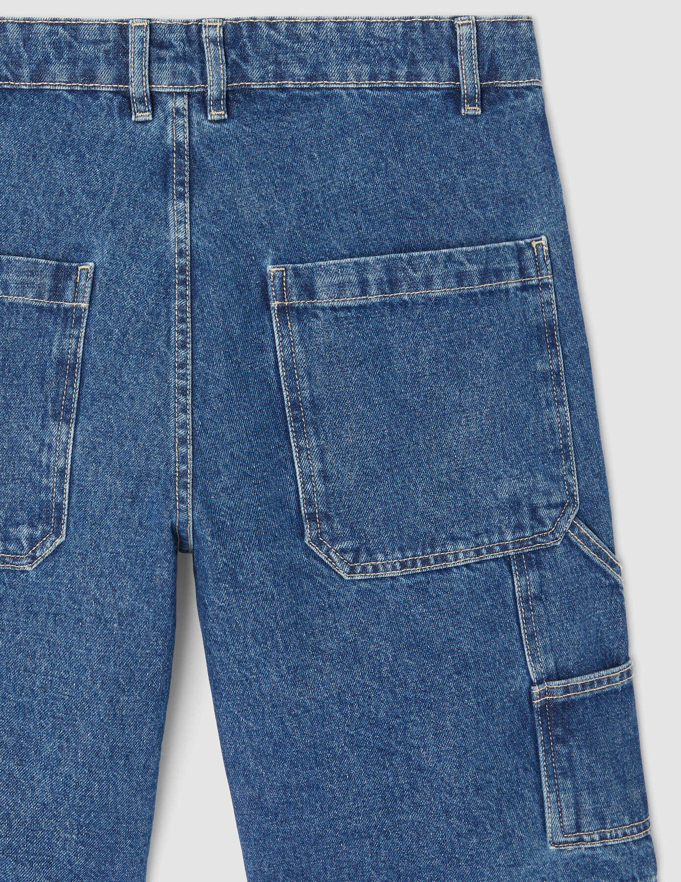 Bermuda denim charpentier