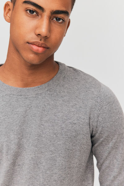 Pull col rond fin