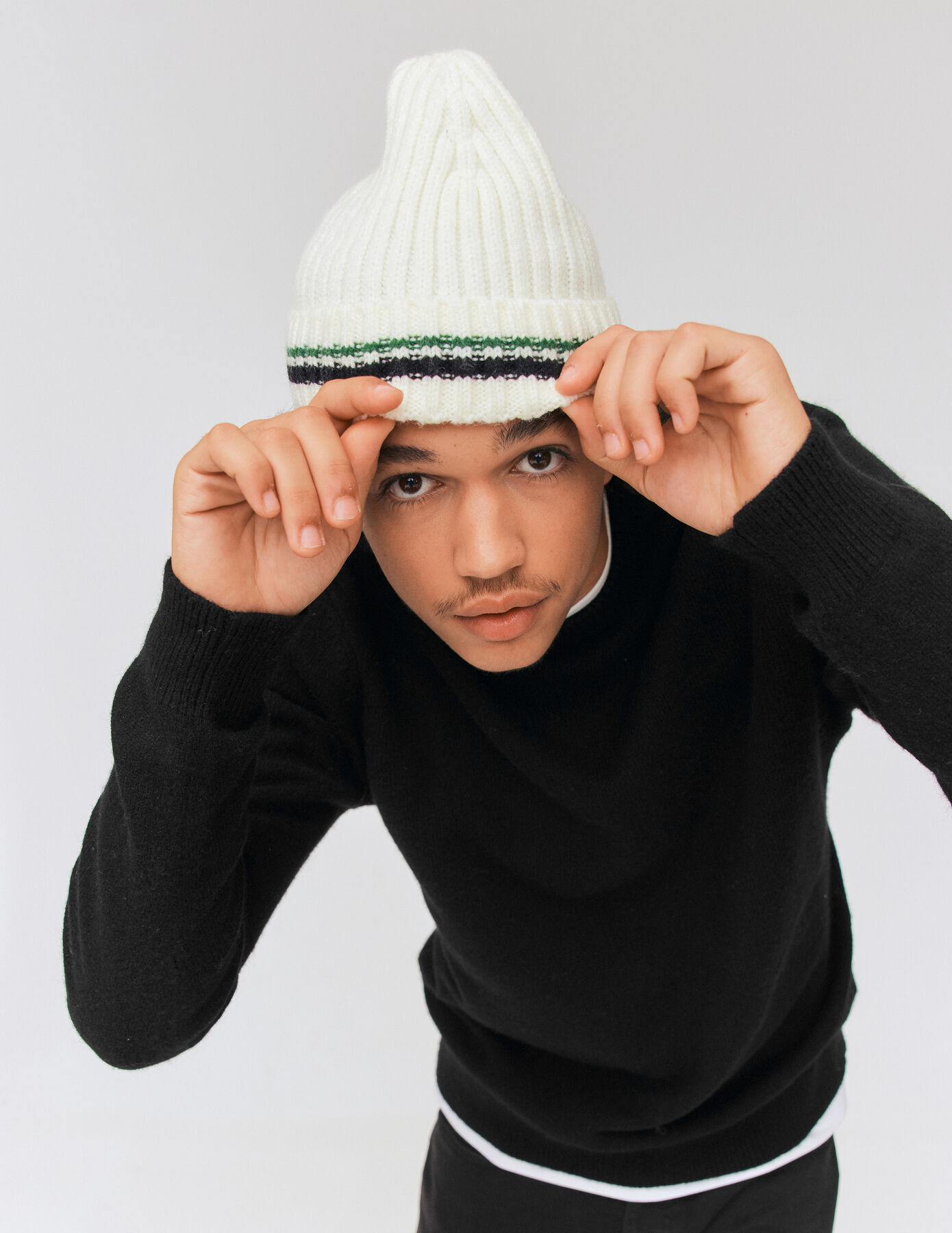 Pull col rond en laine