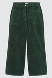 Pantalon wide leg court en velours en coton iab