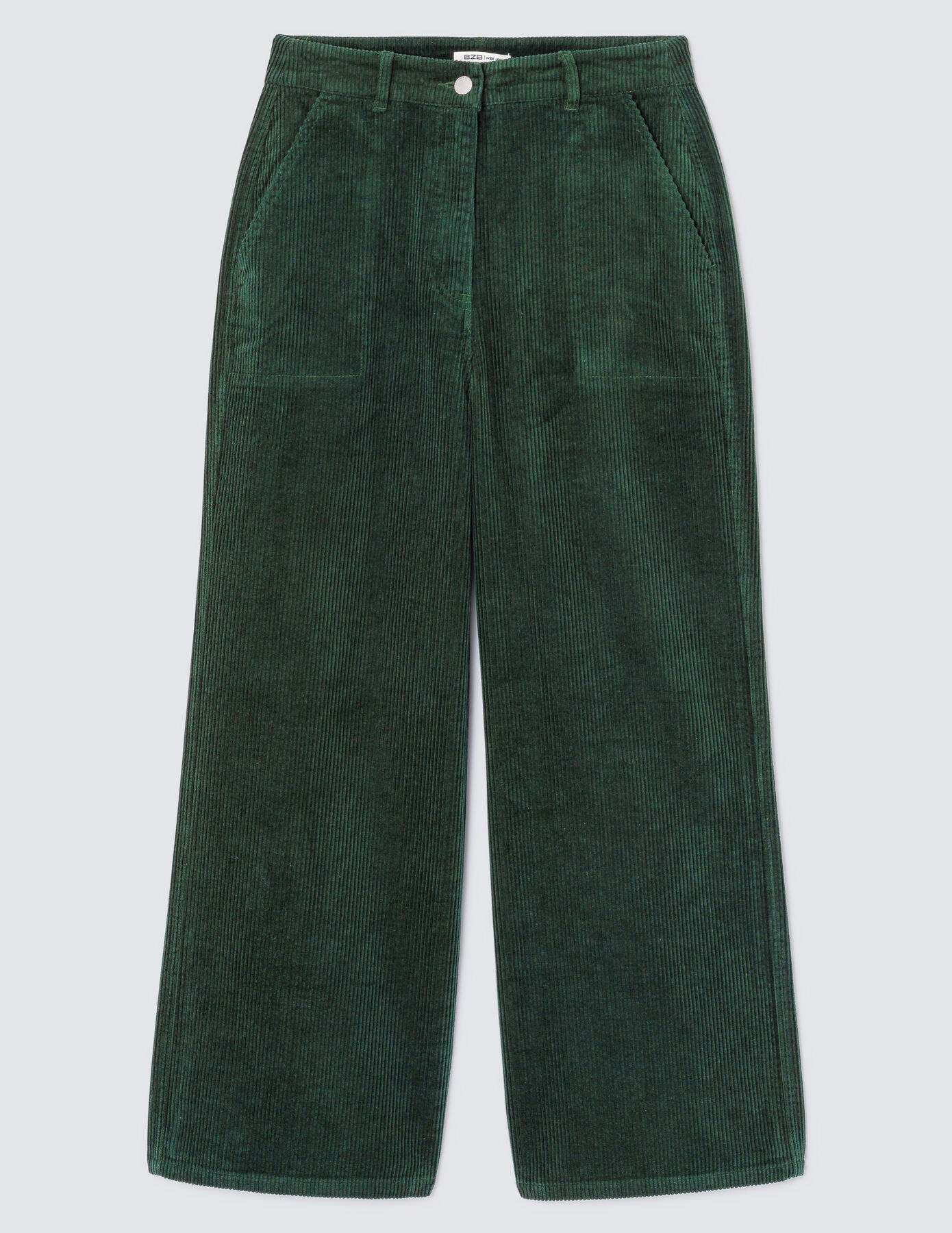 Pantalon wide leg court en velours en coton iab