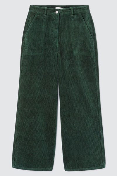 Pantalon wide leg court en velours en coton iab