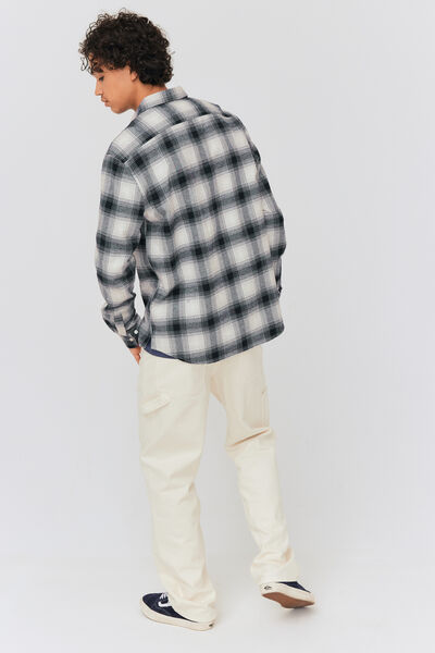 Chemise droite à carreaux
