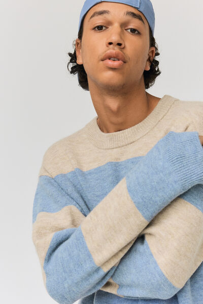 Pull maxi rayures