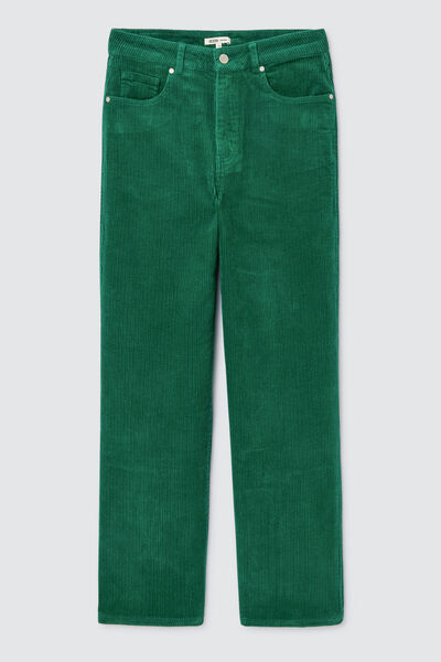 Pantalon velours straight long en coton iab