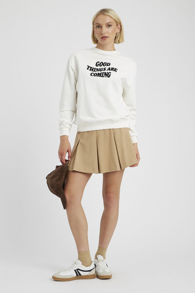 Jupe short à plis plats