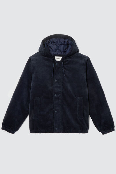 Blouson à capuche en velours