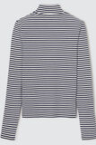 T-shirt col montant rayé