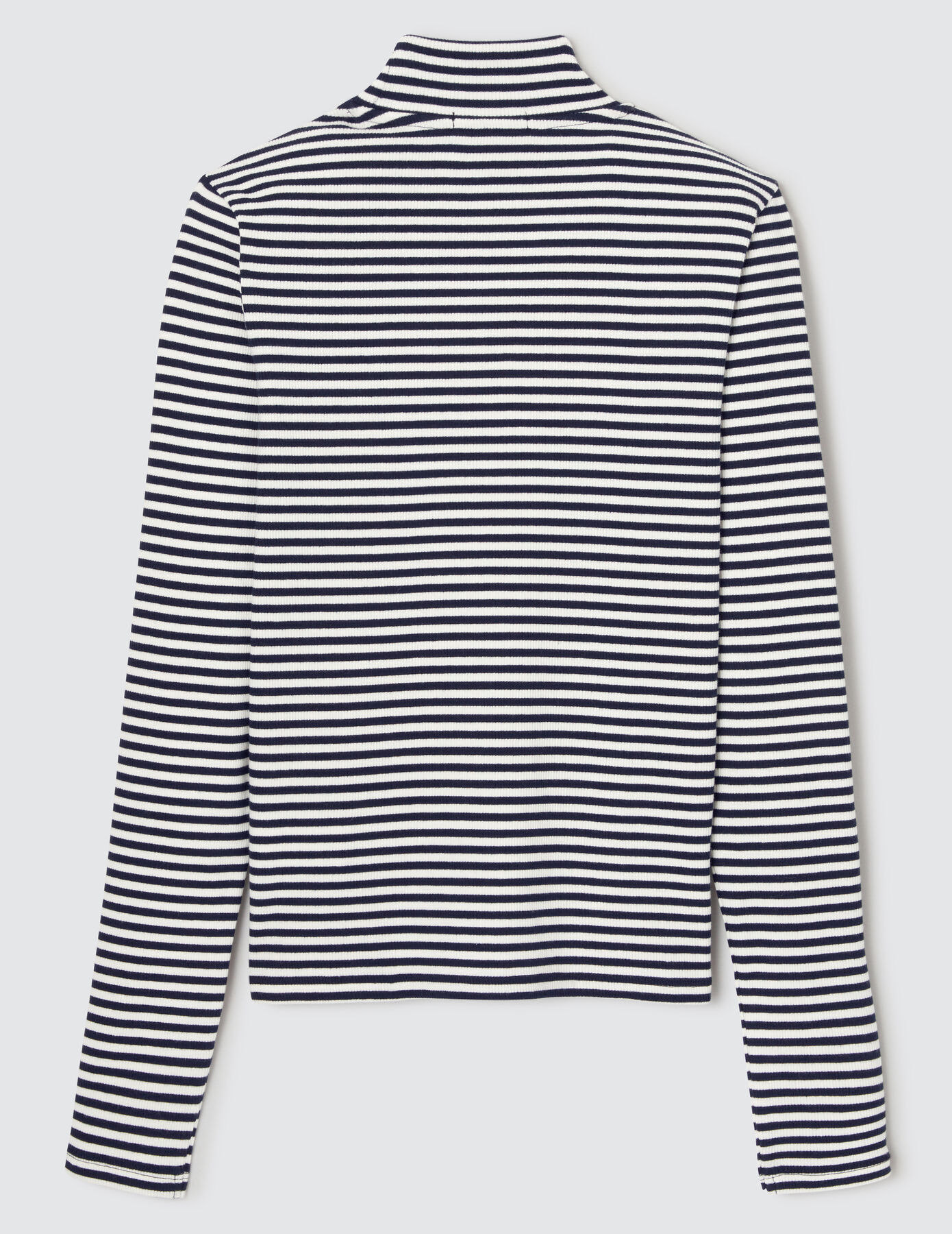 T-shirt col montant rayé