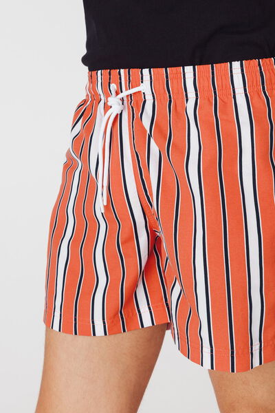 Short de bain mi-long rayures