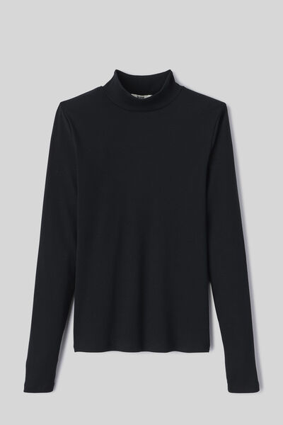 T-shirt col montant uni