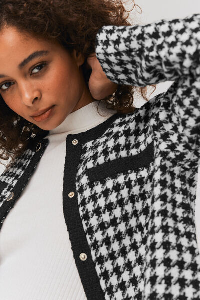 Veste tweed pieds de poule