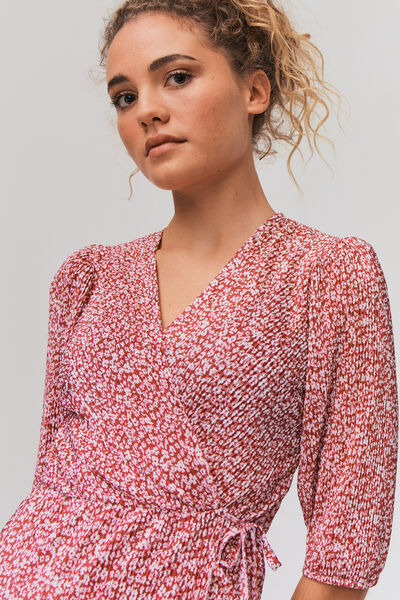 Robe cache coeur imprimée