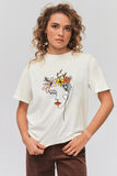 T-shirt brodé coloré