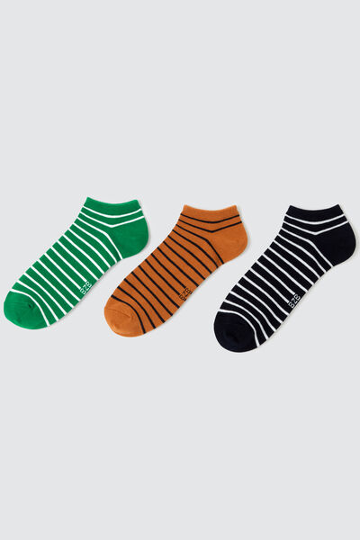 Lot de 3 paires de socquettes rayures