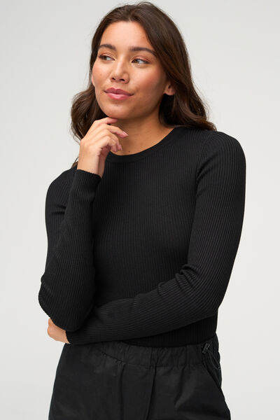 Pull côtelé uni