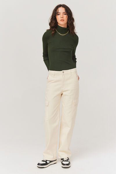 Pull col montant uni