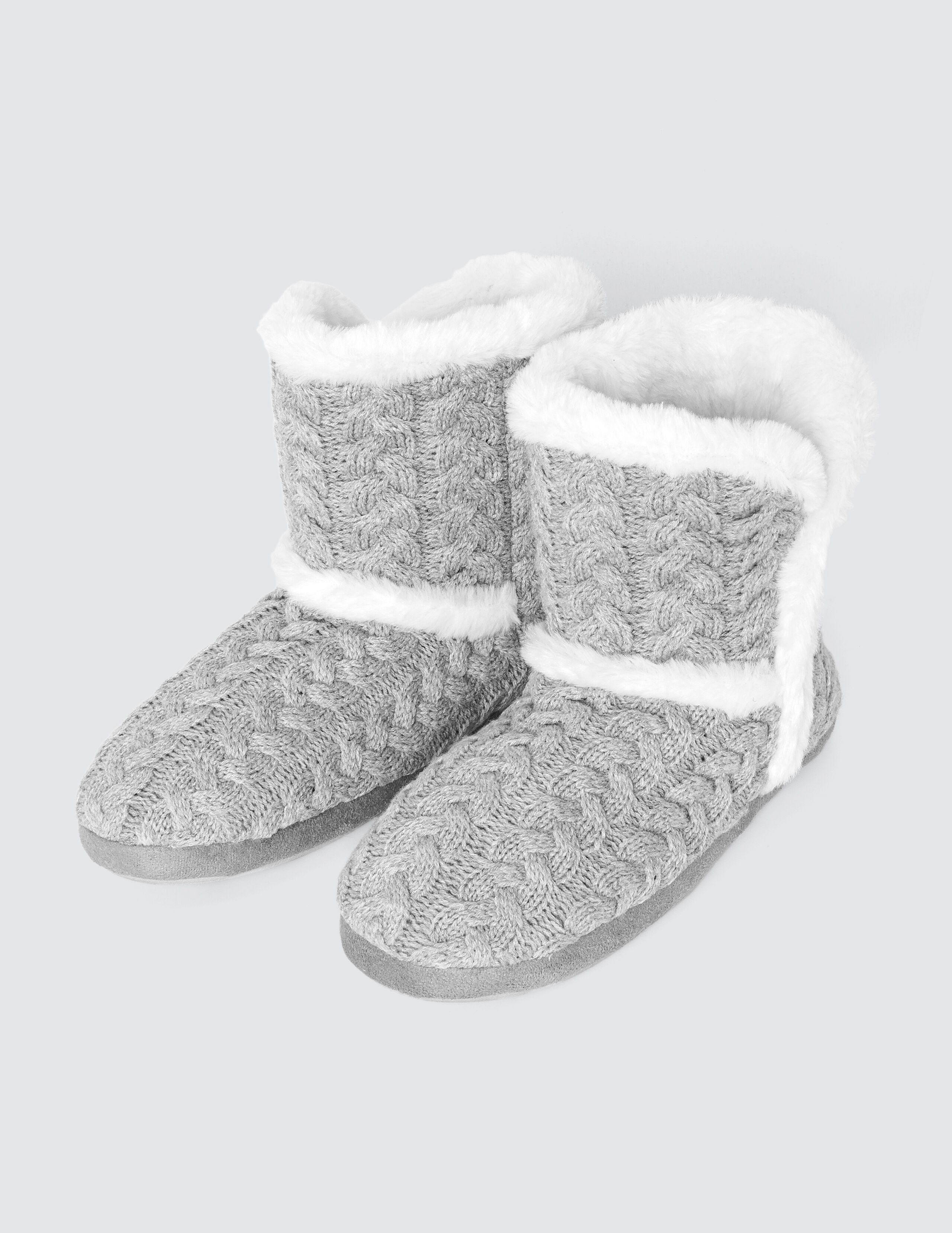 Chaussons bottines Gris moyen BZB