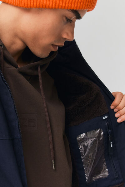 Blouson chaud uni canvas