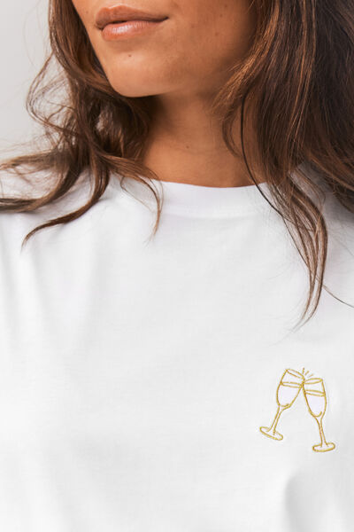 T-shirt brodé coupette