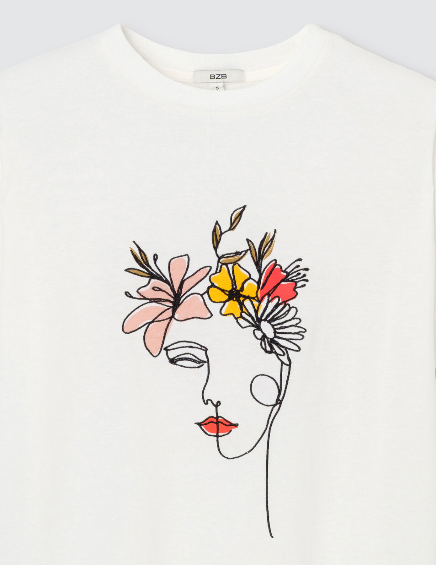 T-shirt brodé coloré