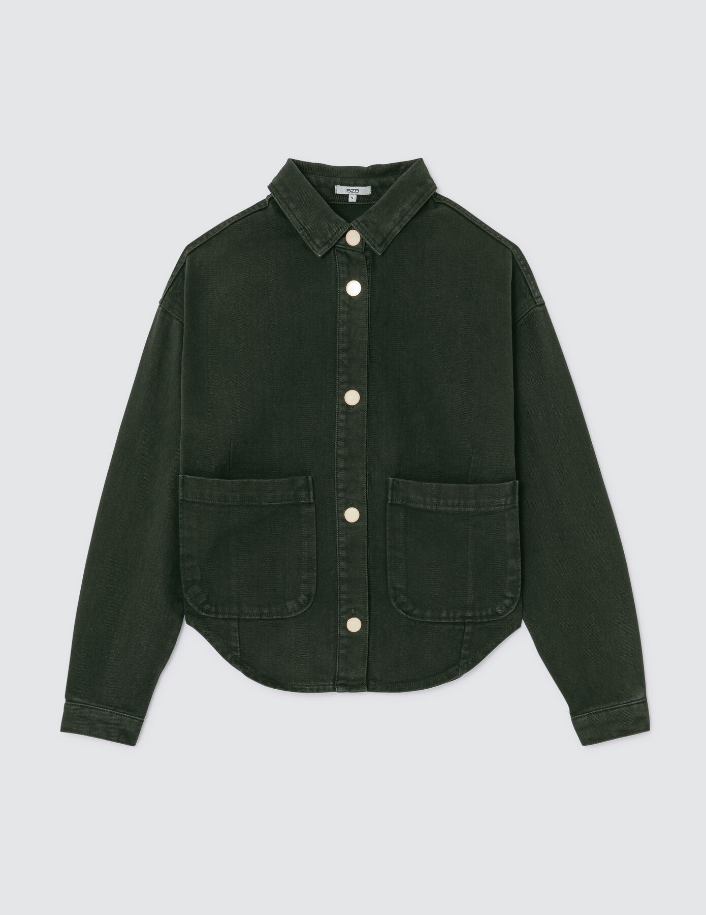 Veste en jean boutons dorés