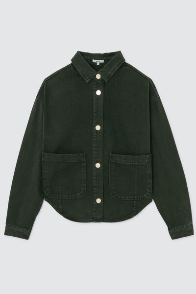 Veste en jean boutons dorés